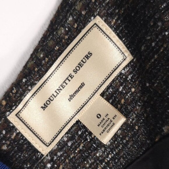 ANTHROPOLOGIE MOULINETTE SOEURS Dress Women’s Tweed Fit Flare Metallic Size 0 - Picture 5 of 12